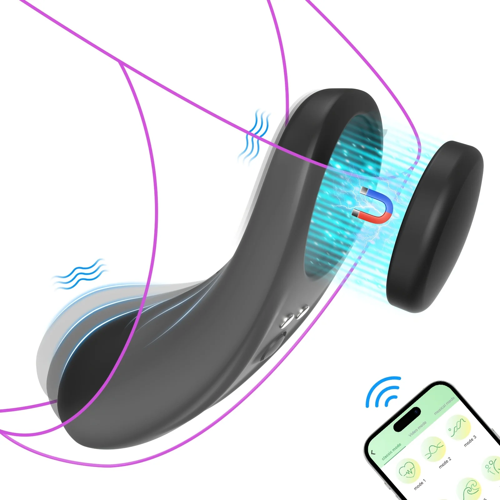 Wearable clitoral vibrator with magnetic clip, adult sex toy app control vibrating panties clit stimulator for women couples - Image 2