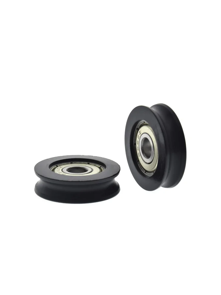 1Pc 6x27x8 U-shaped groove U-groove rubber bearing pulley 3D printer accessories door and window drawer pulley