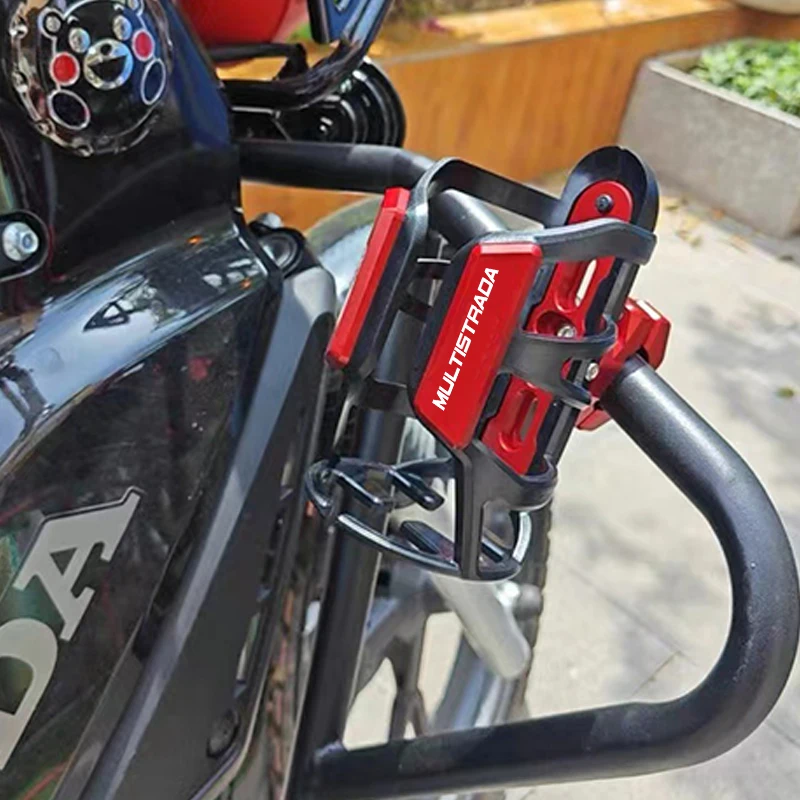 For Ducati Multistrada 950 1100 1200 1200S/GT 1260 S V4S V4 V2 V2S Accessorie Motorbike Beverage Water Bottle Drink Cup Holder