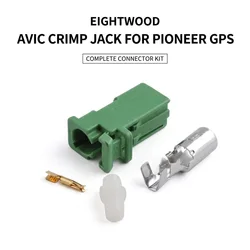 Eightwood Car Accessories Green AVIC Crimp Jack RF Coaxial Connector Adapter for HRS Pioneer Connector GPS Antenna GPS Tracker