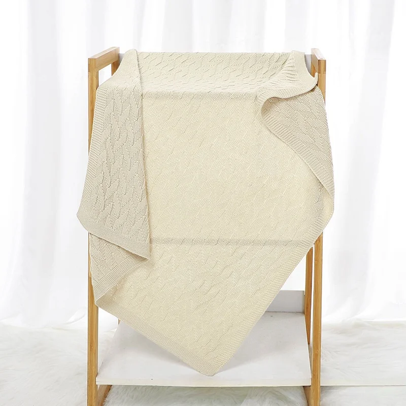 

Toddler Kids Knitted Solid Color Multi-Functional Blanket Baby Newborn Items Soft Warm Baby Stroller Blanket for Boys Girls