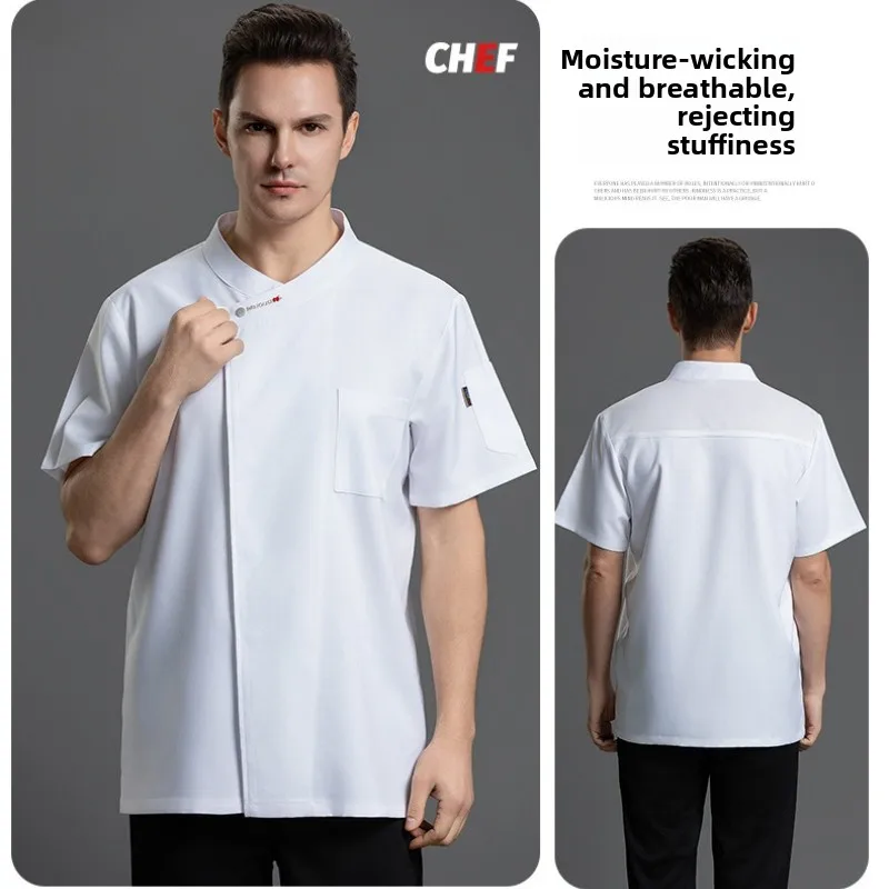 Chef Overalls, Short-sleeved Apron, Hat Set, Cake Baking Special, Restaurant Chef Clothes