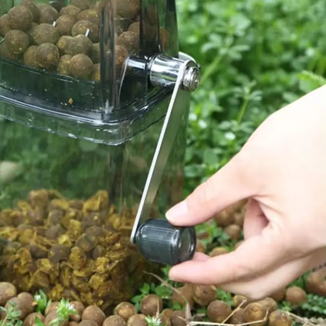 Carp Fishing Bait Lure Crusher Grinder with Stainless Steel Blades Manual Ice Crusher Kitchen Bar Ice Blenders Fishing Tools