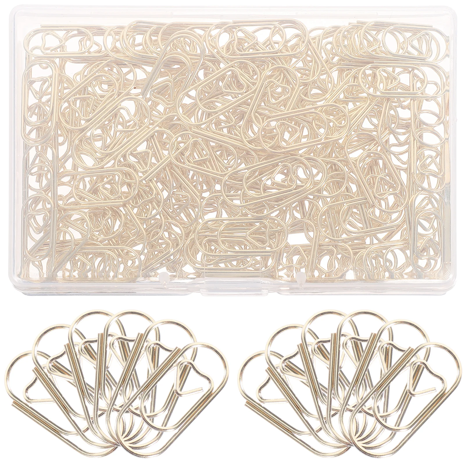 

150pcs Heart Golden Cute Color Metal Paper Paper Document Clips For Paperwork Clips Office Supplies For Paperwork