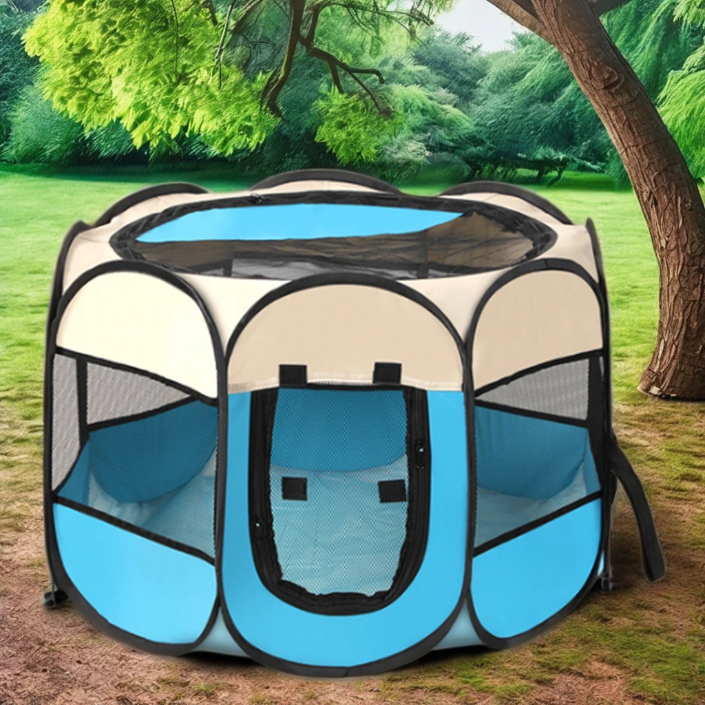 XiaSheng  Portable Foldable Pet Camping Tent Indoor Outdoor Kennel Fence Dog Playpen and Cat House for Shows and Camping