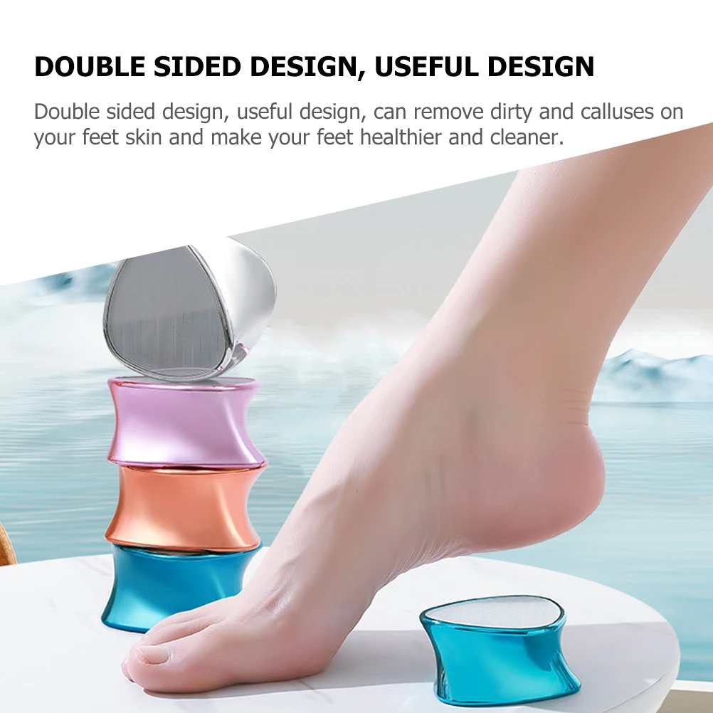 

Dual Sided Foot Scrubber Pedicure Tool Blue Callus Remover Exfoliator Grinder For Dead Skin Feet Cleaner Reusable Hygienic
