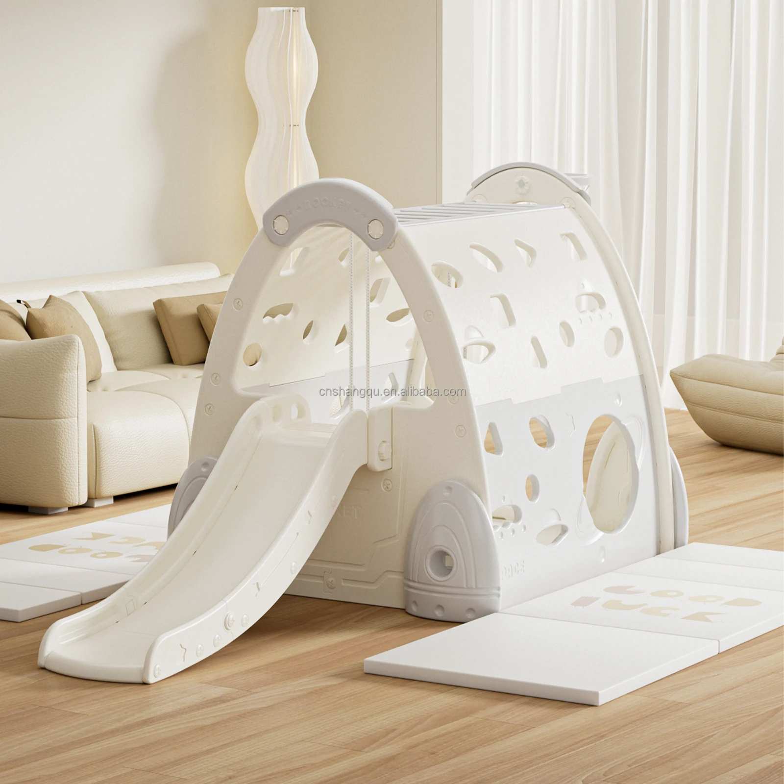 

Крытая и уличная игровая площадка, детский игровой домик, рама для восхождения для малышей с направляющими, спортивные кольца, мешок с песком и баскетбольное кольцо