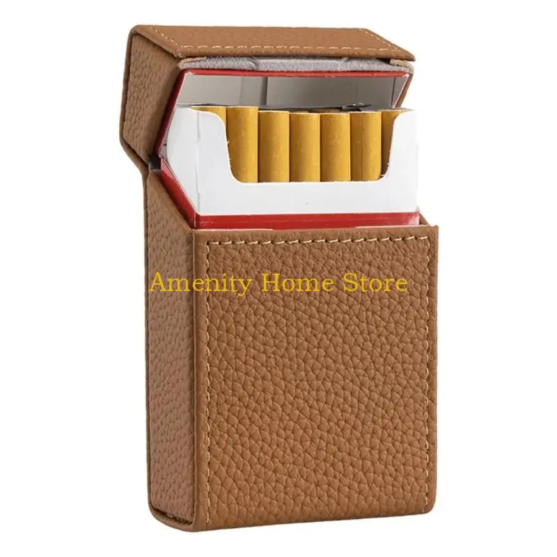 F26C Cigarettes Cover Case with Magnetic Upper Lid and Textured PU Leather Finish for Dust, Daily Pressure, and Nearby Moisture
