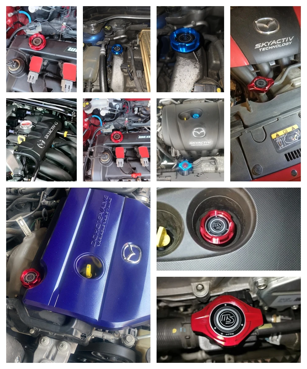 Aluminum ENGINE Oil Cap for MAZDASPEED MAZDA 2,3,5,6 MAZDA6 WAGON MIATA MX-5 CX-3 CX-5 ATENZA CX-30 Axela Car Accessories JDM
