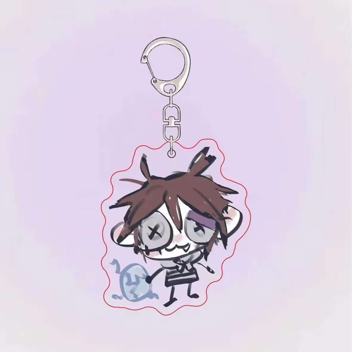 "الهوية V" الصورة الرمزية الصغيرة اللطيفة، سلسلة مفاتيح "المتقالة، السجين" الكرتونية المضحكة، حقيبة صغيرة ذات مظهر عالٍ