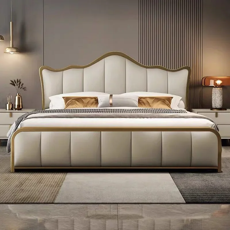 Aesthetic Marriage Bed European Minimalist Modern Bedroom Bed Storage Space Cama Matrimonio Multifuncional Luxury Furniture