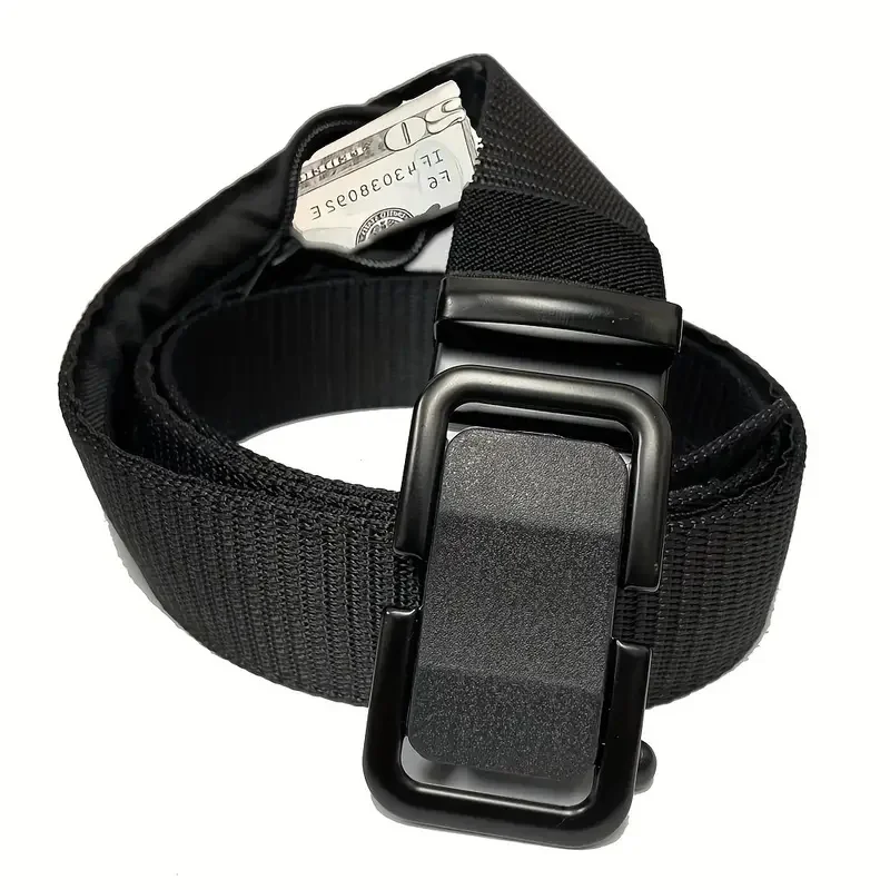 Travel security insurance anti-theft invisible money-hiding belt with hidden zipper, wallet belt and waist pouch