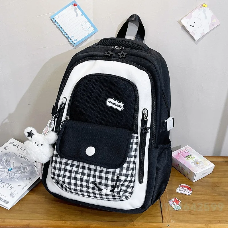 2026 New Travel Backpack Fashionable Multi Functional Large Capacity Girls' College Backpack Cute and Versatile Student Backpack