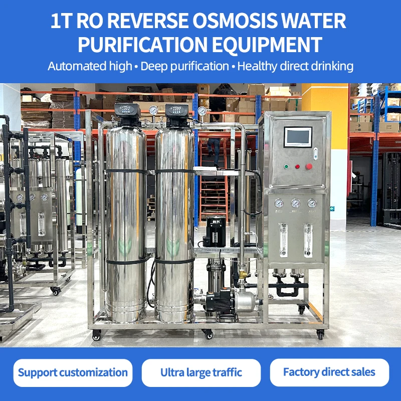 CAMAZ 1t/h RO Reverse Osmosis Water Treatment Equipment Electric Deionized Water System for Household Use