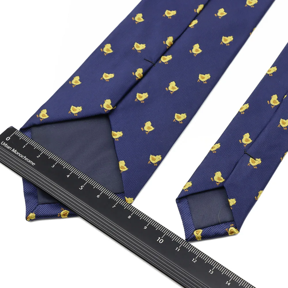 Men's Animal Navy Blue Tie Christmas Tree Santa Claus Snail Duck Jacquard Weave Pattern Necktie Festival Party Accessories Gifts