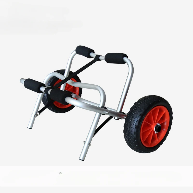 

Folding trolley carrier kayak kit kayak transport trolley with two airless wheels ,suitable for kinds of kayak with plug holes