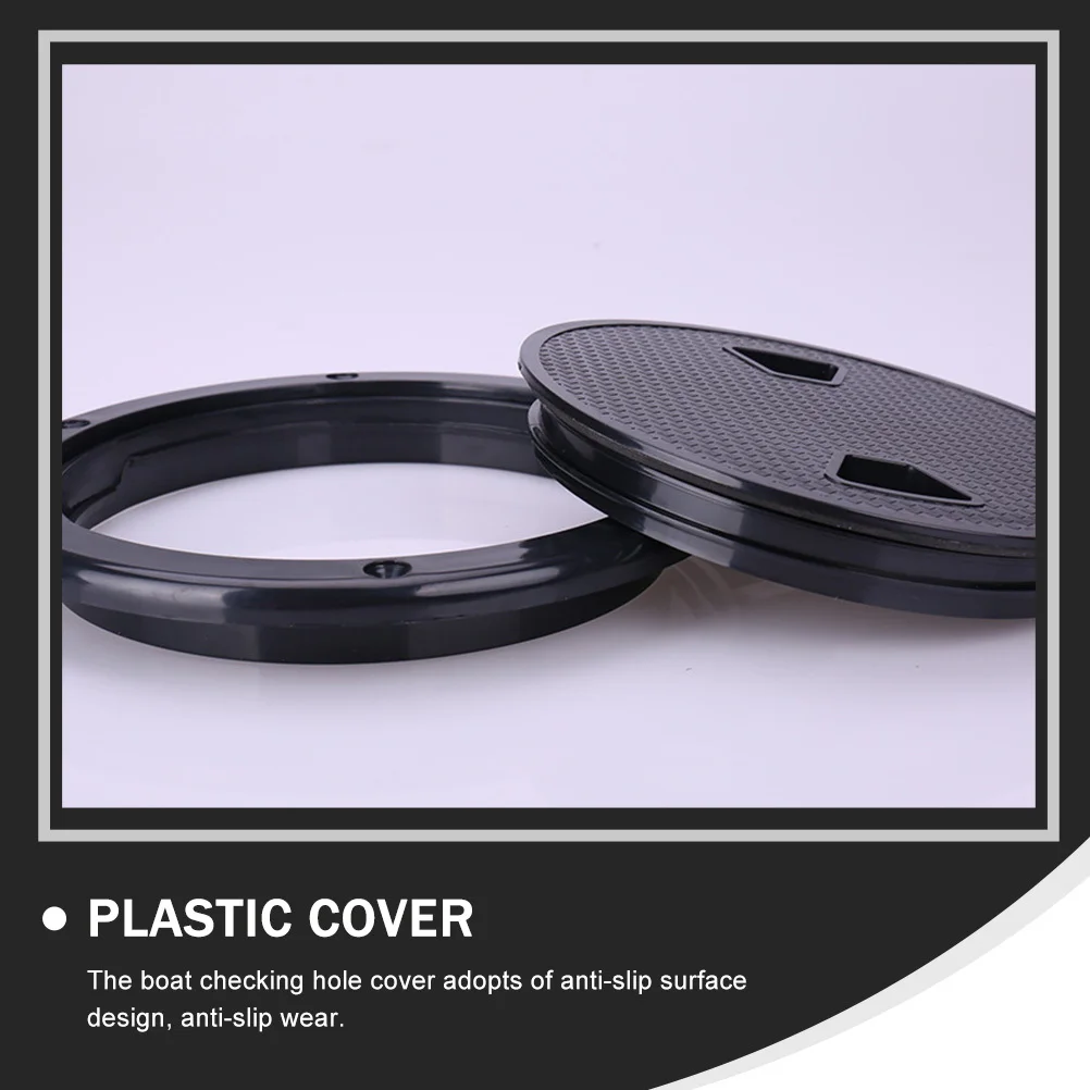 

1Pcs Anti-Slip Round Shape Checking Hole Cover Plastic Deck Hatch Cover for Yacht Speedboat Boat Accessory Inspection Hatch