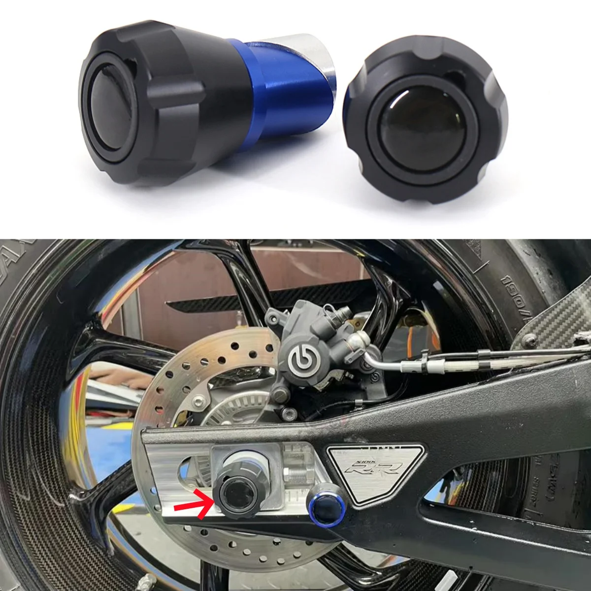 

For BMW S1000RR S1000XR S 1000 RR XR 2020 2021 Motorcycle Accessories Rear Axle Slider Wheel Protection Anti Crash Sliders