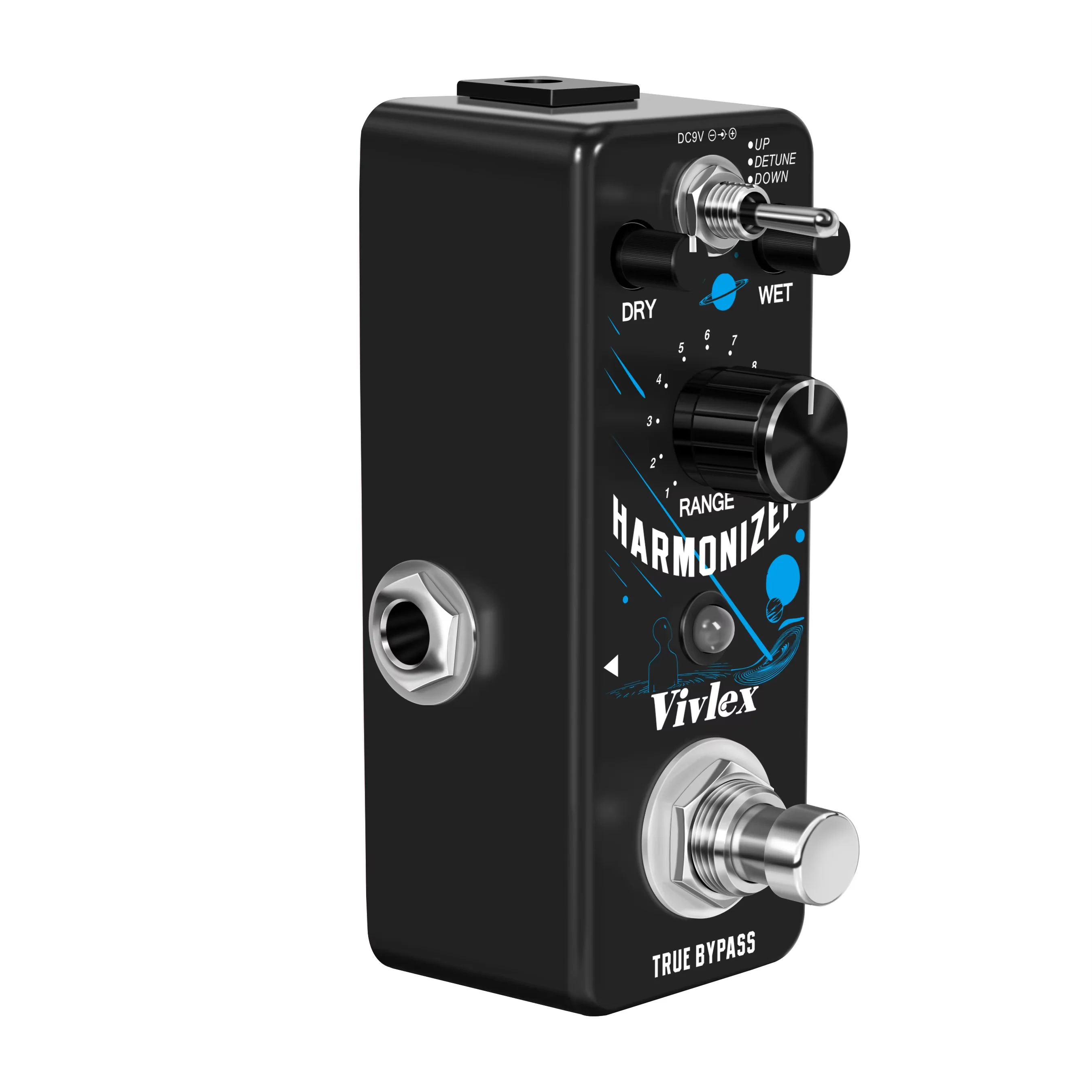 Vivlex الغيتار دواسة التوافقي الرقمي التوافقي الملعب تأثير الدواسات خلق الوئام الملعب التحول التناغم Detune HF-3