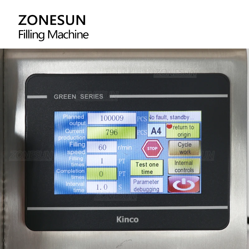 ZONESUN Filling Machine Ceramic Pump Liquid Filler Chemical Machinery Equipment Tube Reagent Production Machine