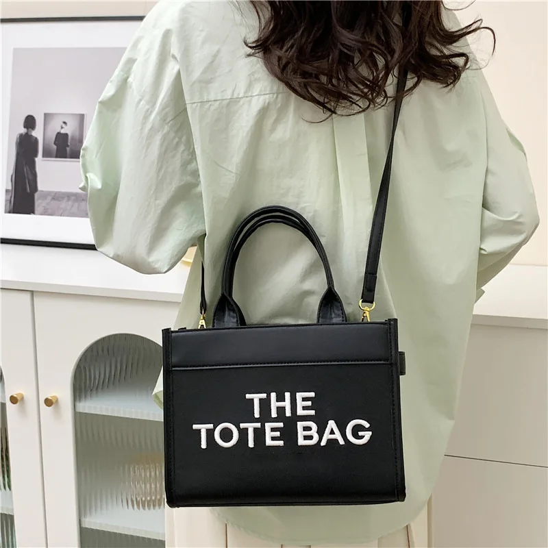 Foreign Female Style Simple Tote Bag 2024 New Pu Straw Fashion Handbag Crossbody Bags for Women