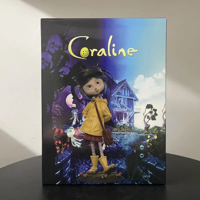 Verpackte 20CM Neue Anime Coraline Schwarze Katze Kawaii Q-Version Figur PVC-Modell Spielzeug Puppe Ornament Geschenke