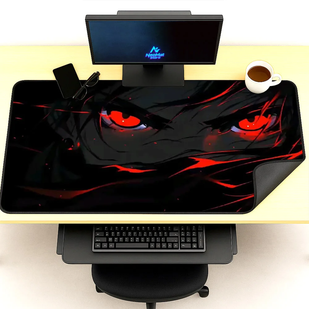 

Anime Desk Mat Large 160 Black Red Carpet 130x60 Keyboard Pad Xxl 1800mm Mousepad 1400x600 Rubber Computer Mouse Pads Gaming
