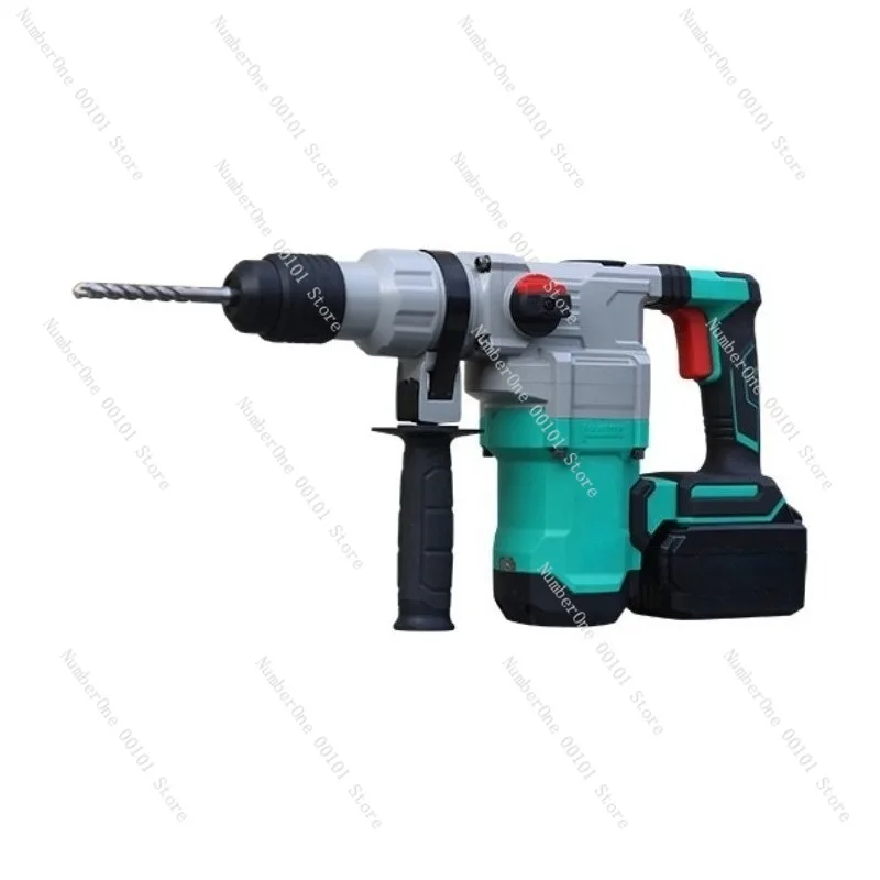 Brushless Cordless Rotary Hammer Drill Lithium Battery Impact Drill Concrete Electric Demolition Hammer Rechargeable Power Tool