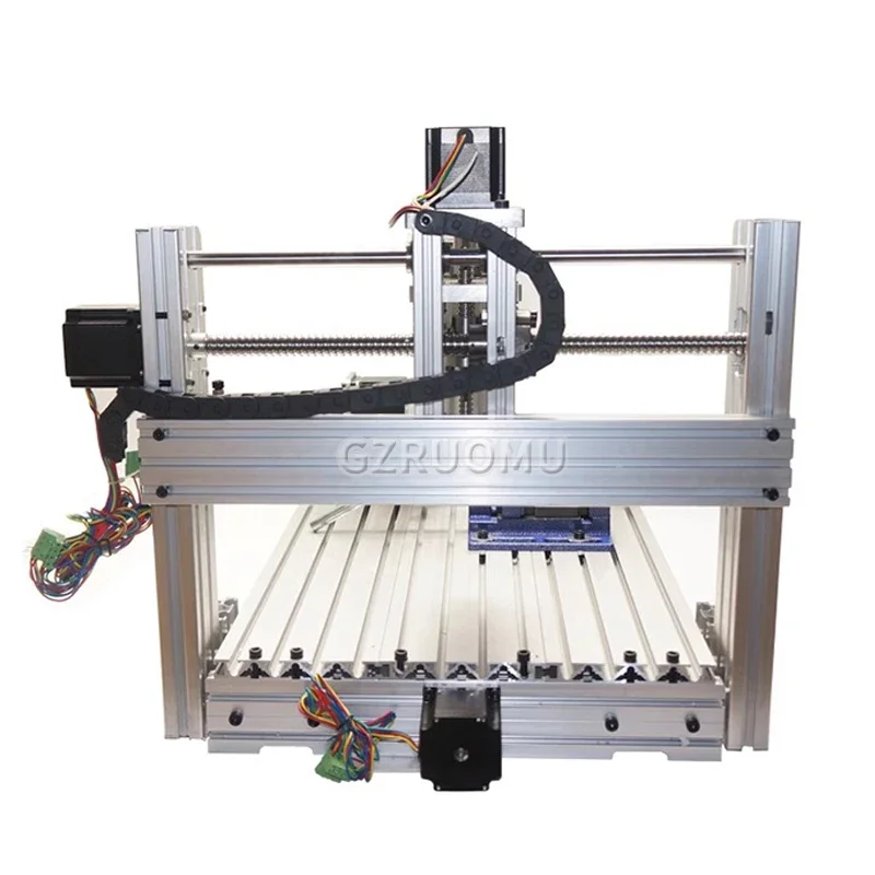 DIY MINI CNC Router 3020 3/4 Axis Wood Engraving Machine 3040 Milling Lathe Metal Carving 220V 400W USB With Drills Cutters