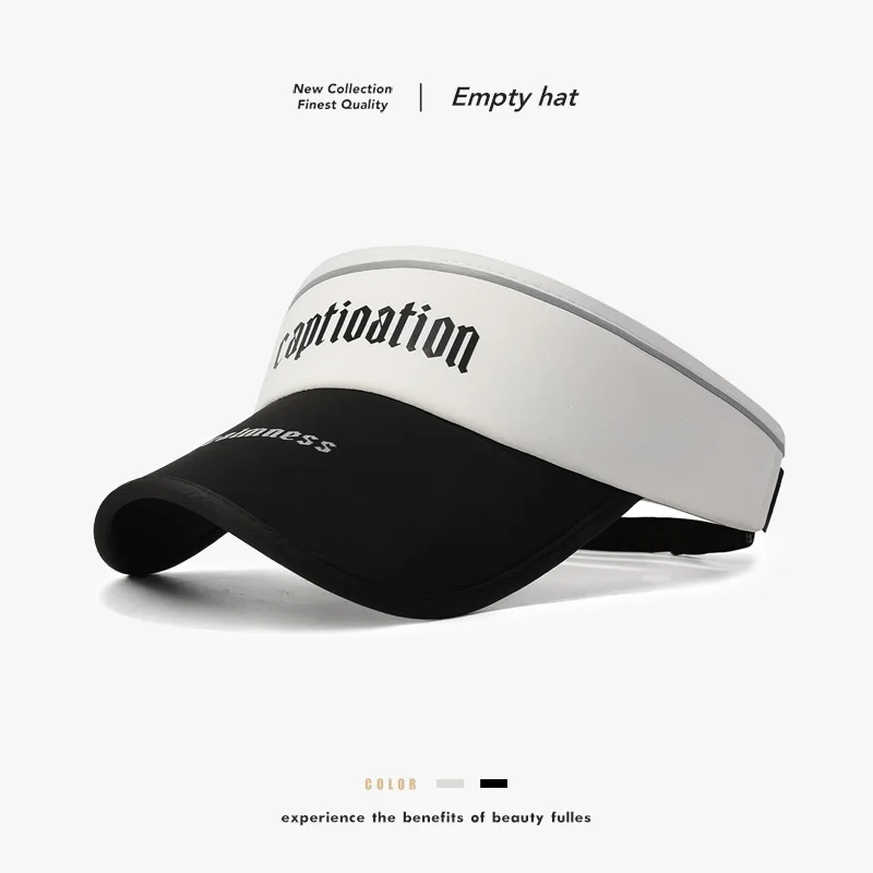 New Letter Color Block Summer Women's Outdoor Sun Hat Breathable Sports Sunshade Cap