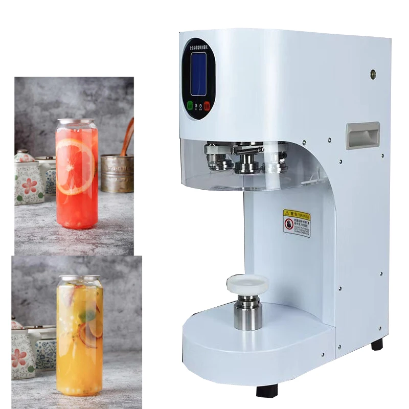 

Newest Soda Can Sealing Machine Automatic Tin Can Sealer with cup holder For Bubble Tea Saop