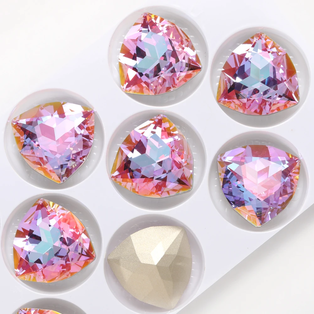 24mm Trillant Fancy Stones Pointback Glass Rhinestones For Sewing Glitter Red Blue Crystal Strass Art Crafts Supplies — zdjęcie 6