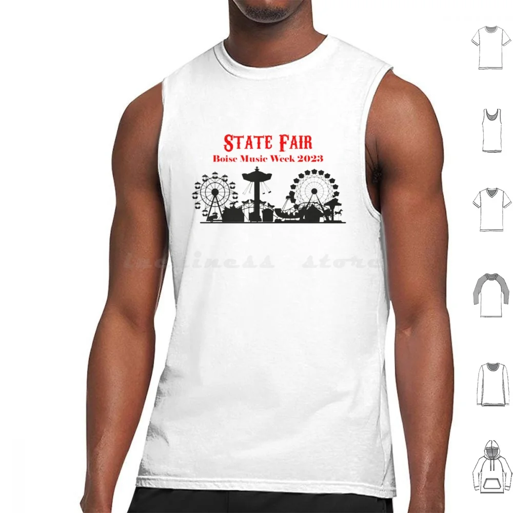 

State Fair Silhouette Tank Tops Print Cotton State Fair Silhouette Carnival Boise Music Week