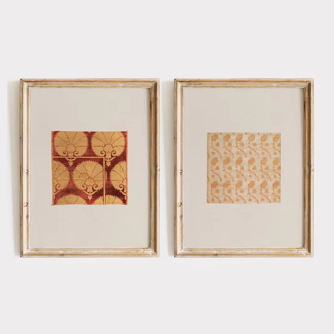 Vintage Printing Pattern Canvas Painting Wabi Sabi Style Antique Printing Floral Living Room Foyer Decoration Frameless