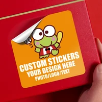 Pegatinas Personalizadas Impermeables de Sanrio - Carga tu Logotipo/Texto para Etiquetas de Regalo DIY, Calcomanías para el Hogar y Manualidades con Fotos