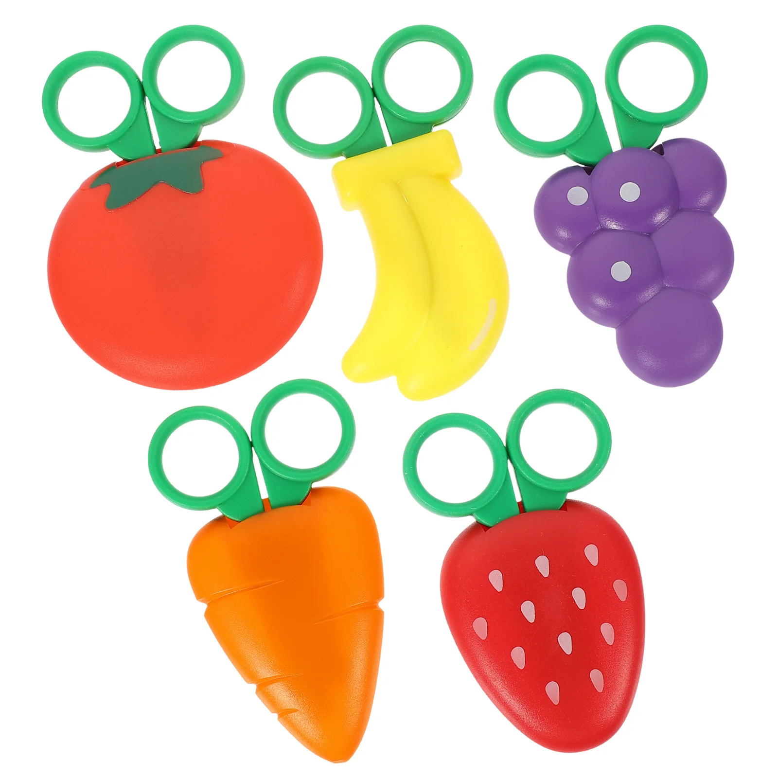 5Pcs Kids Safety Scissors Fruit Style Precision Cutting for Scrapbooking Albums Photo Decoration Memory Books Kids Scissors