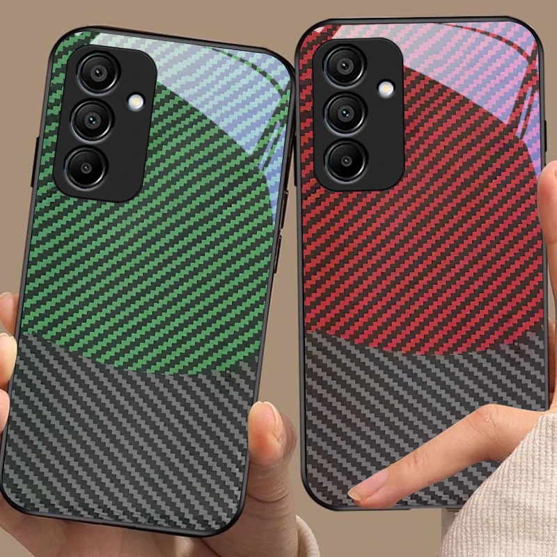 

Two Tone Stripes For Samsung Galaxy A15 5G 54 4G 51 50 24 35 90 71 12 51 53 52S 80 22 34 Black Tempered Glass Phone Case