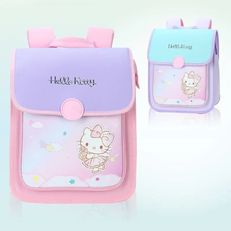 

Sanrioed милый вместительный Детский рюкзак Hello Kitty с аниме, школьные сумки, Студенческая мультяшная сумка через плечо, дорожный подарок для друга