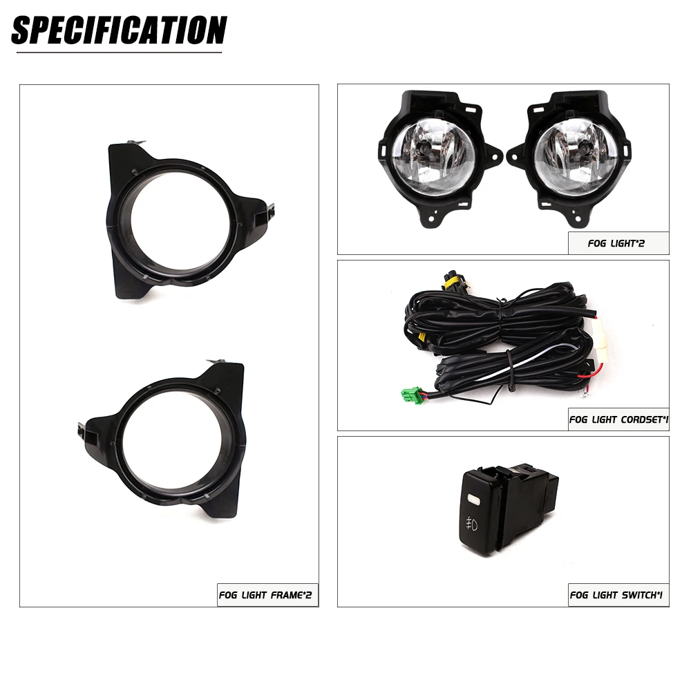 DLAA For HILUX VIGO 2014~2015 Front Fog Lights Car Styling Spot Light Fog Lamps With Switch - 1 Pair