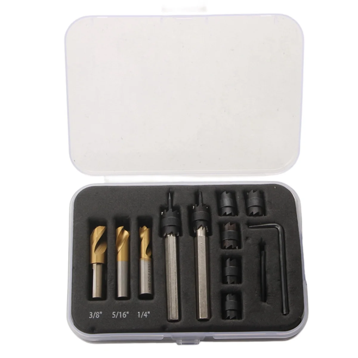 AA25 13pcs Spot Weld Cutter Set,Spot Weld Drill Bits,Hex Shank Sheet Hole Cutters for Power Drills,for Spot Welding Removal