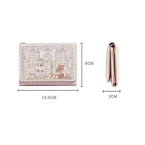 PU विंटेज भालू और खरगोश छोटा वॉलेट पोर्टेबल PU सिक्का पर्स मल्टी स्लॉट मनी बैग महिला 8 best sales पैसे का बटुआ महिलाओं - №6