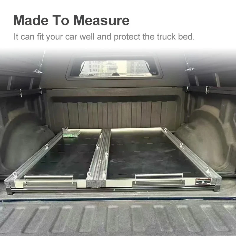 ThrustWorks High-Quality Custom-Fit Aluminum Truck Bed Slide Tray Dedicated Pickups, Smooth Sliding, OEM/ODM Availle Factory