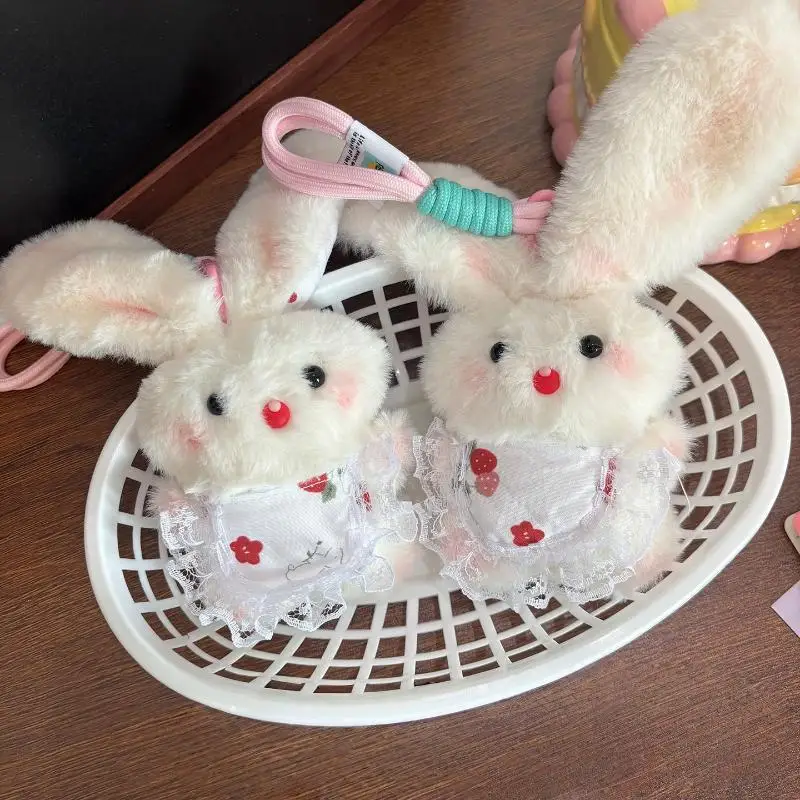 

Cartoon Plush Rabbit Doll Toy Keychain Sweet Cute Bag Pendant Decoration Car Keyring For Women Couple Gift