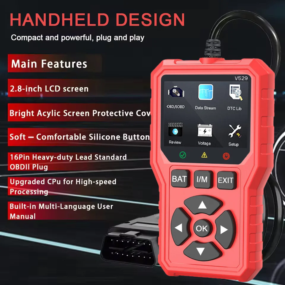 2025 جديد! سيارة Obd2 الماسح الضوئي أداة تشخيص رمز القارئ محرك خطأ رمز القارئ الماسح الضوئي أداة مسح السيارة