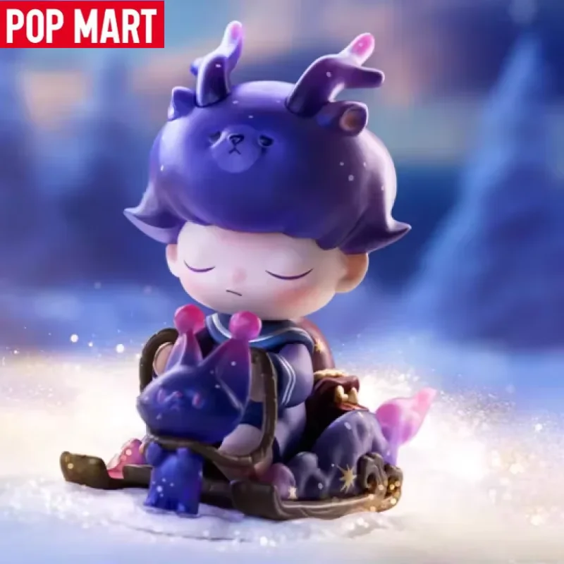 

POP MART Dimoo буквы из серии снеговика, слепая коробка, игрушки, аниме, экшн-фигурка, сумка-угадай, орнамент, фигурки, домашний декор, куклы, подарок