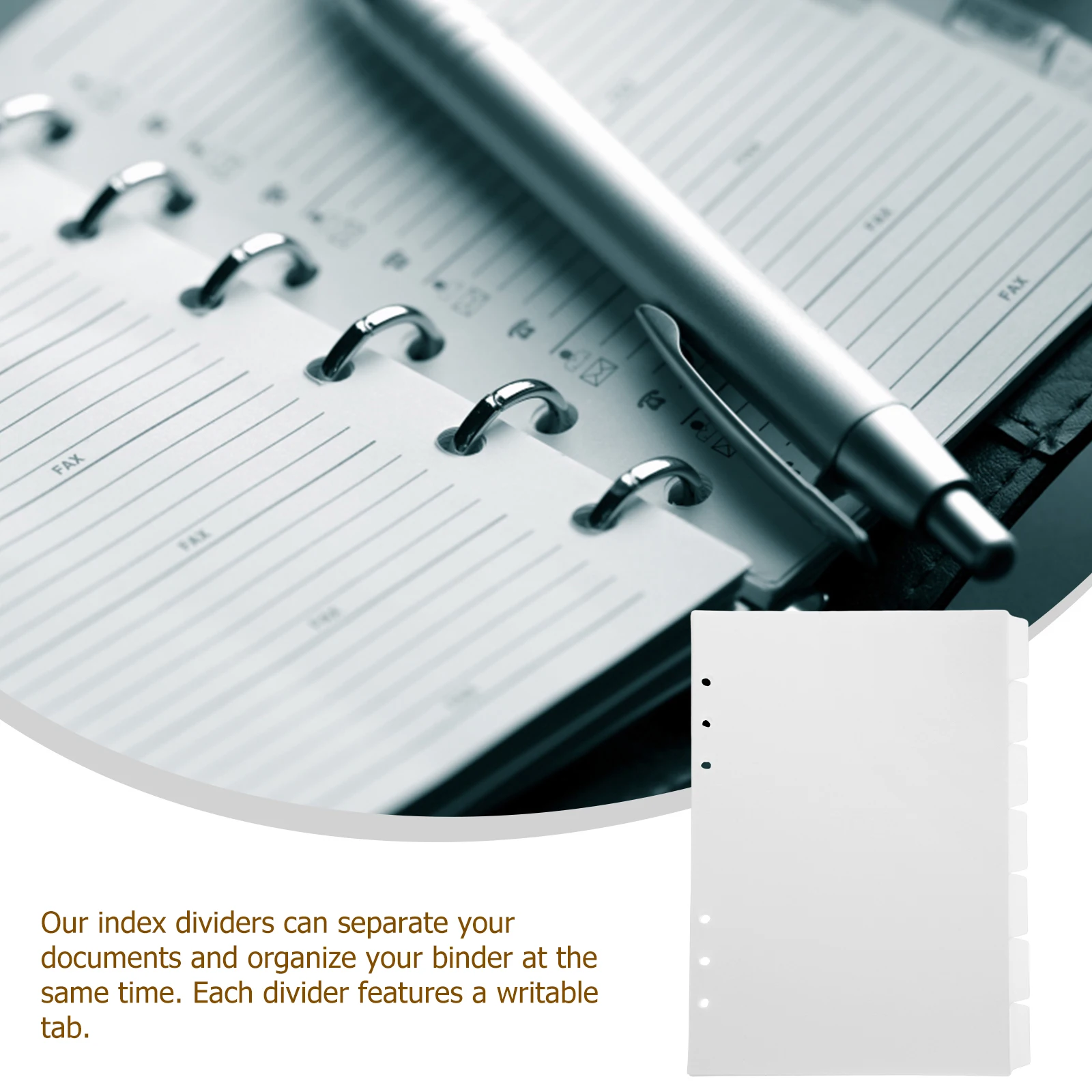 Plastic Binder Dividers Index Classified Labels For Notebook Journal Report Loose-Leaf Page Markers Divider Tabs Notepad