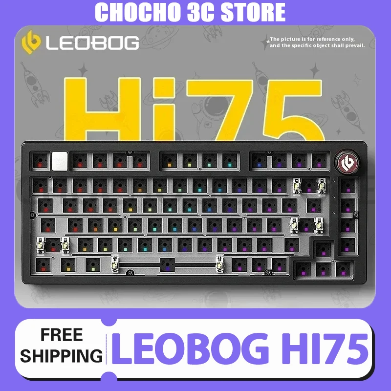 

Leobog Hi75 Wired Keyboard Customization Kit Aluminium Alloy Gaming Hot Swap Rgb Gasket Usb For Gamer Office Desktop Gifts