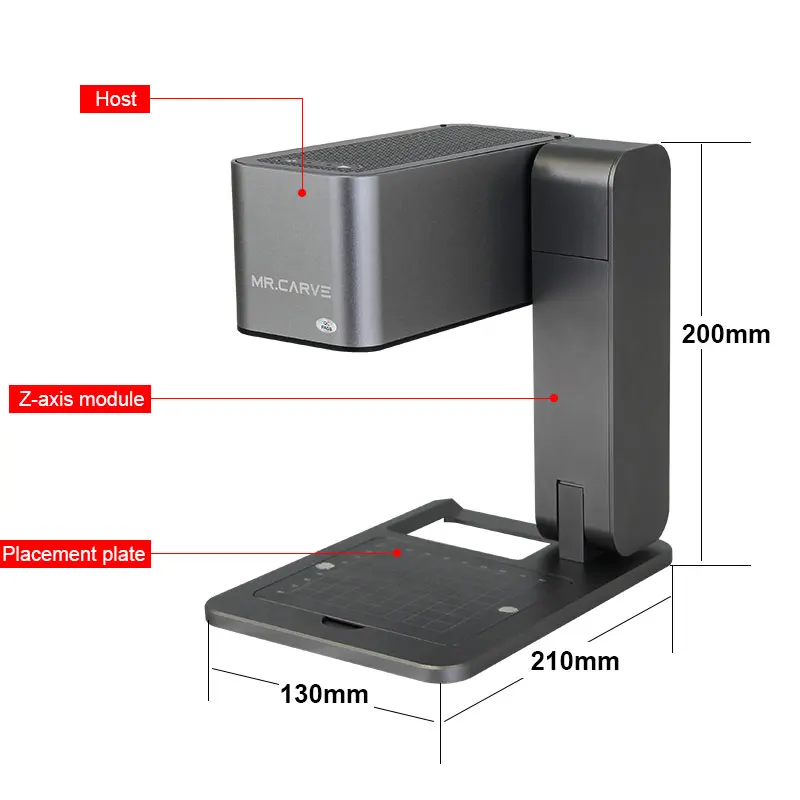 JM Folding Portable Air-cooled Laser Marking Machine Mini Laser Power 10W Engraver Wood Glass Painted DIY Auto Focus