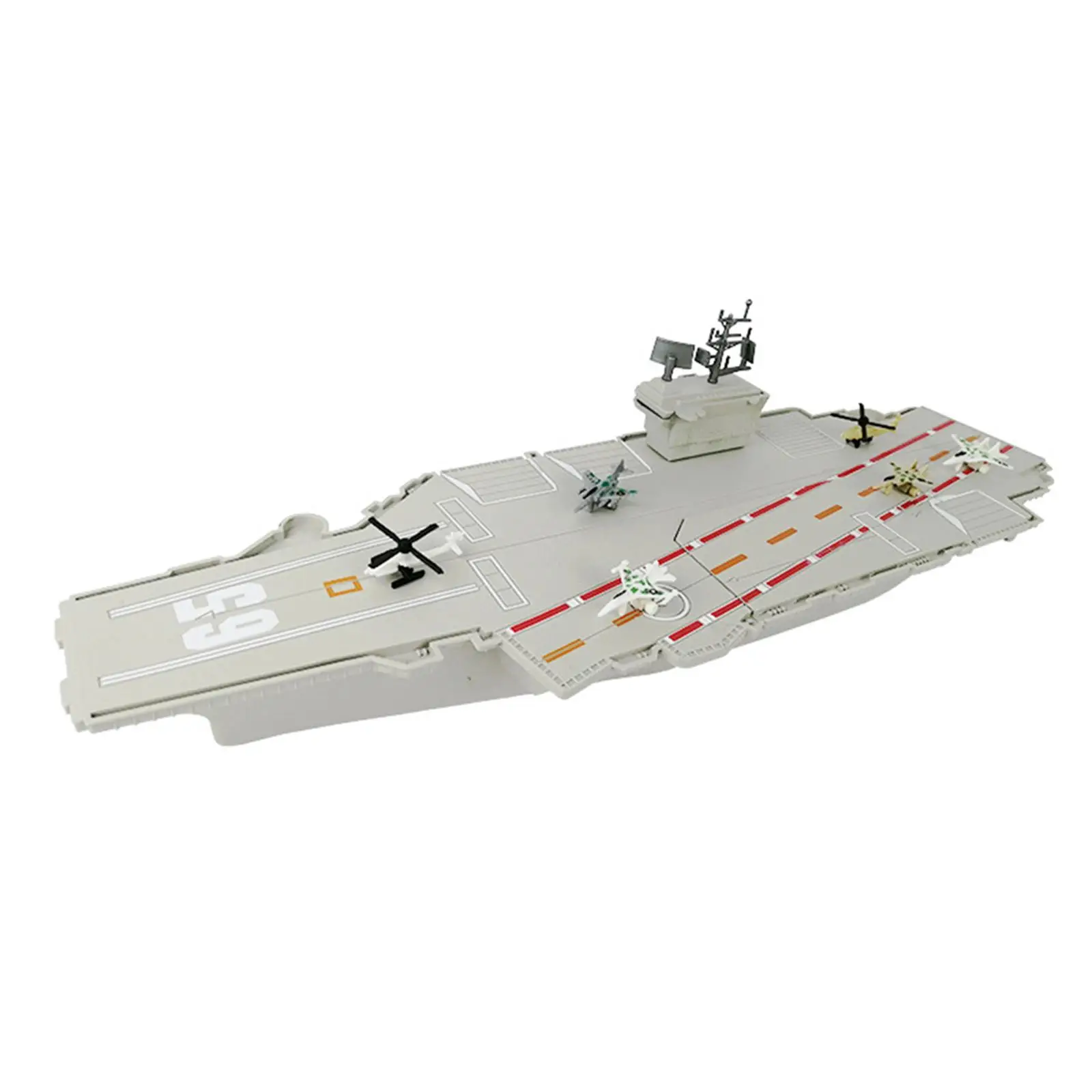 1pc 1:730 Aircraft Carrier Model with 6 Airplane Landing Kids Ship Toy Gifts Office Decor