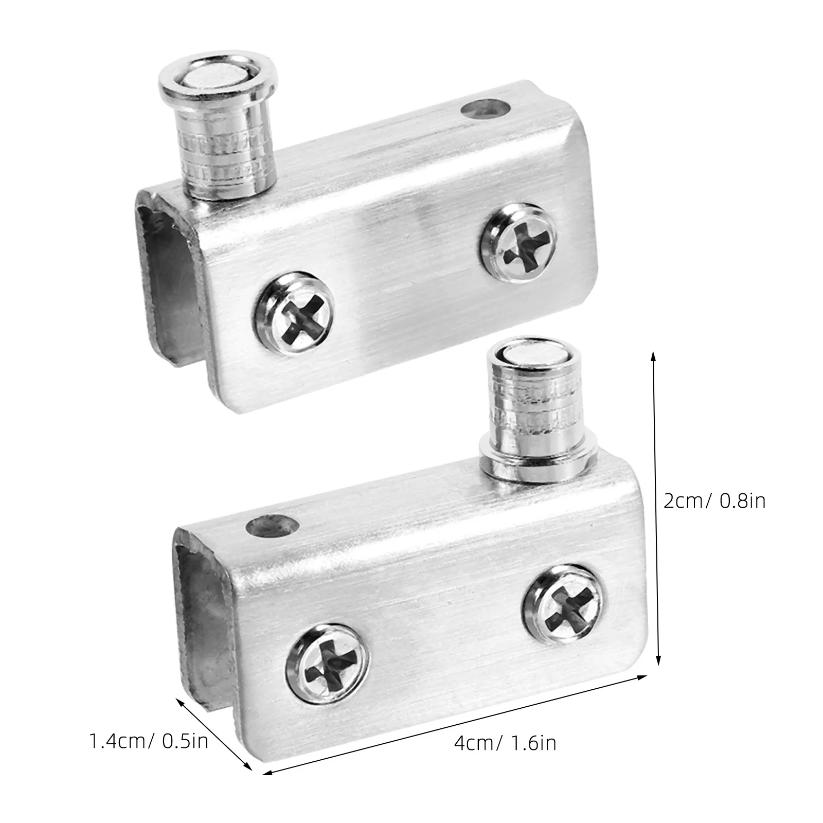 4 قطعة مفصل باب زجاجي من الفولاذ المقاوم للصدأ متين وسهل التركيب للاستحمام والحمام بدون إطار معدني هادئ يدوم طويلاً